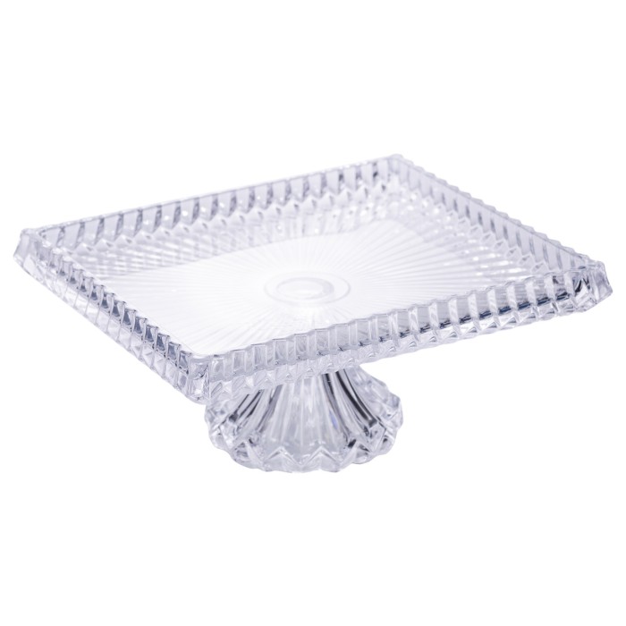 Тортівниця прямокутна на ніжці 30×25×13 (см) скляна HP-19-147 (60790)