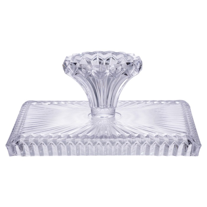 Тортівниця прямокутна на ніжці 30×25×13 (см) скляна HP-19-147 (60790)