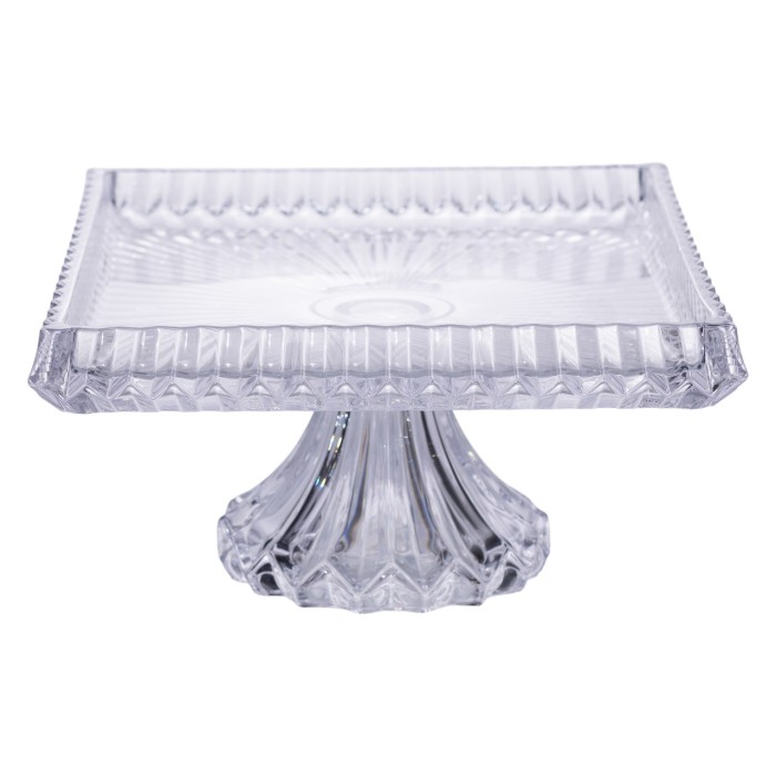 Тортівниця прямокутна на ніжці 30×25×13 (см) скляна HP-19-147 (60790)