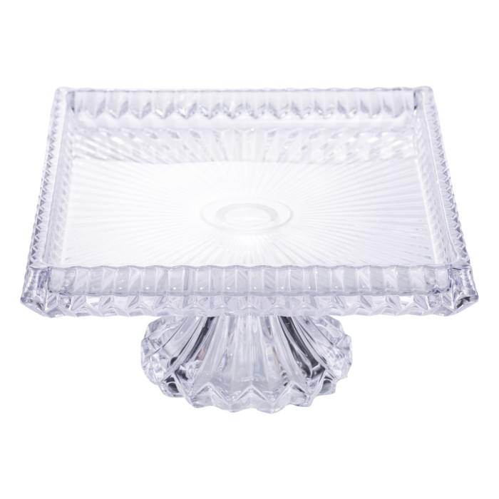 Тортівниця прямокутна на ніжці 30×25×13 (см) скляна HP-19-147 (60790)