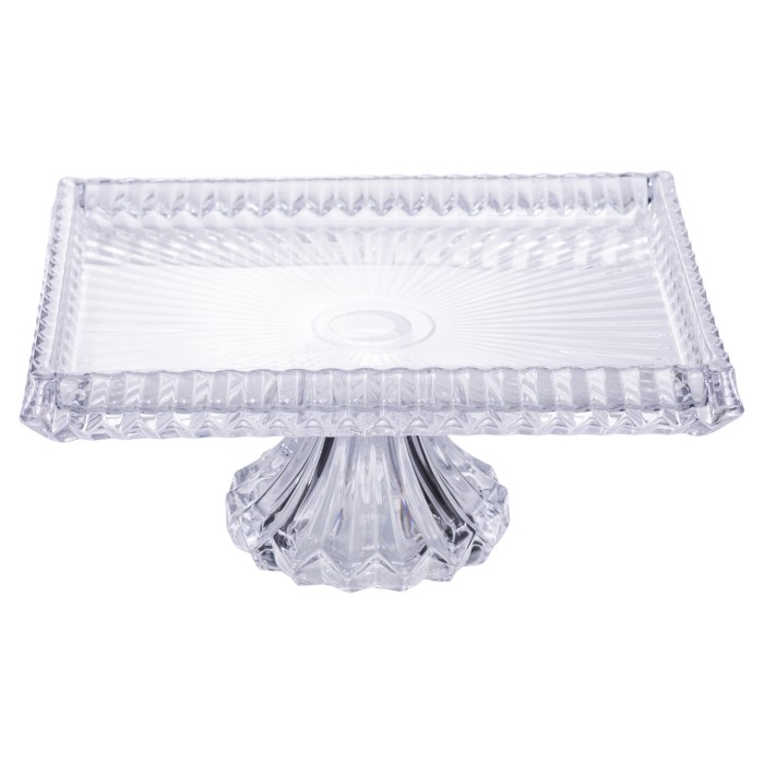 Тортівниця прямокутна на ніжці 30×25×13 (см) скляна HP-19-147 (60790)