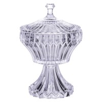 Цукерниця на ніжці з кришкою 17×27 см кругла HP-19-149RB (58632)