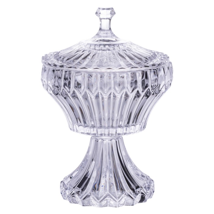 Цукерниця на ніжці з кришкою 17×27 см кругла HP-19-149RB (58632)