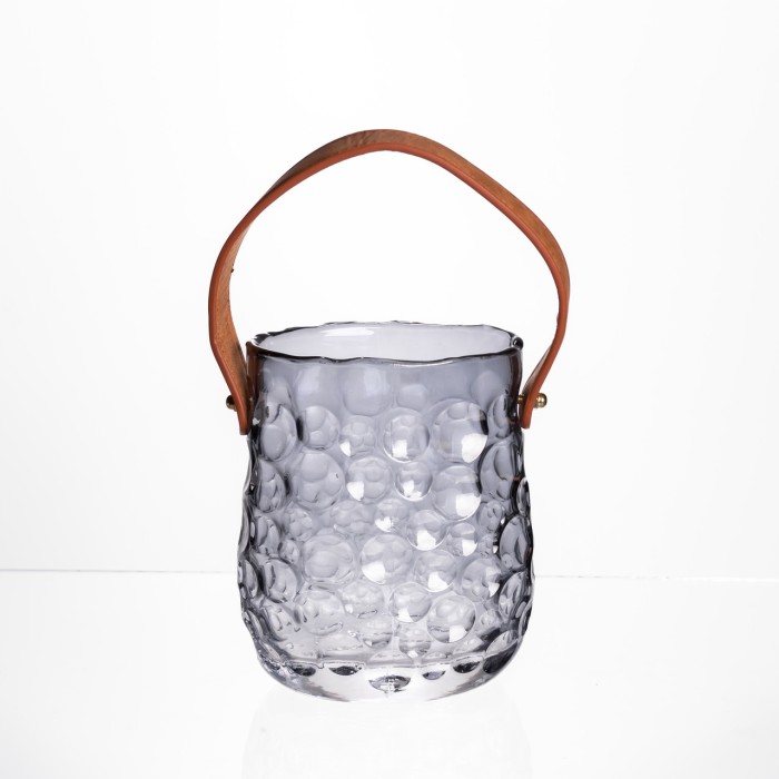 Ваза сумочка з ручкою 11,5×7,5×15 см 800 мл Сірий HP-19-153-2 (51366)