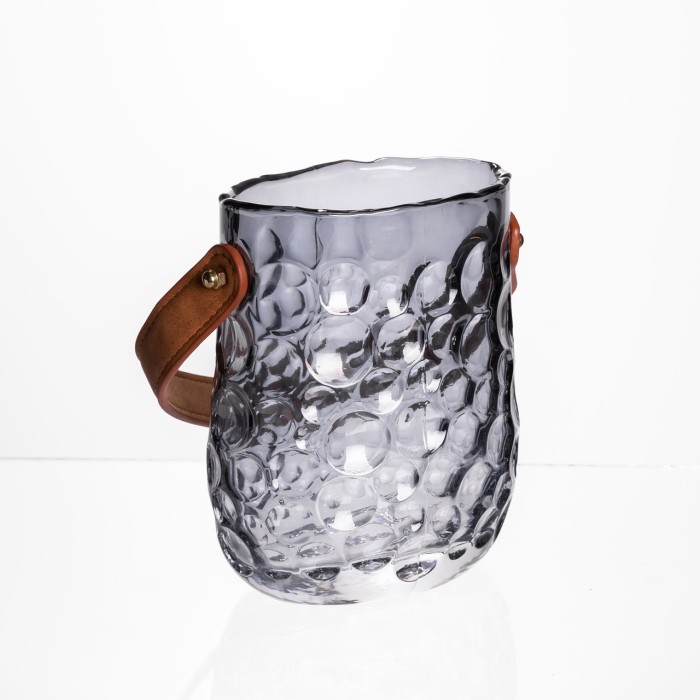 Ваза сумочка з ручкою 11,5×7,5×15 см 800 мл Сірий HP-19-153-2 (51366)