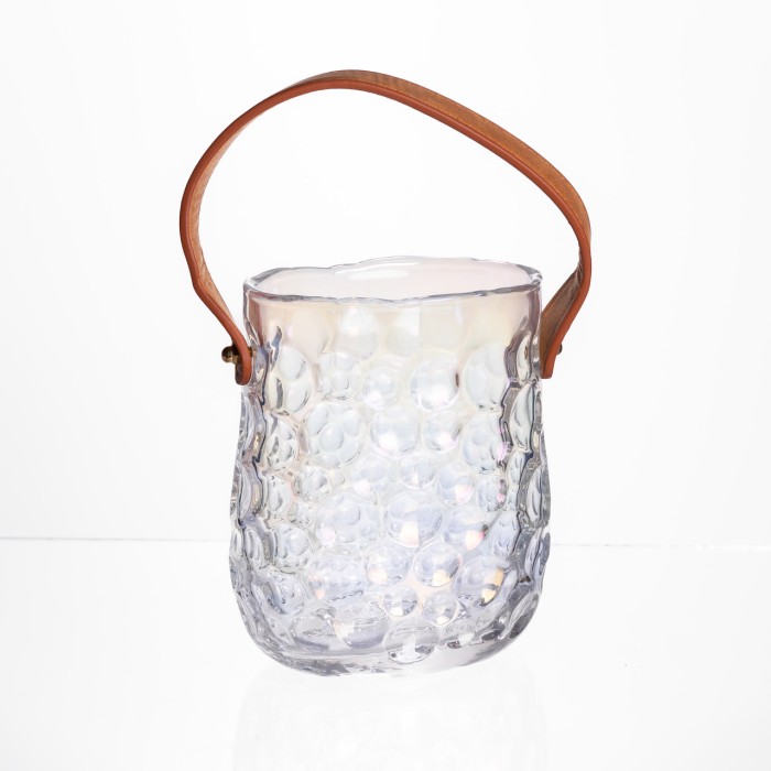 Ваза сумочка з ручкою 11.5×7.5×15 см декоративна Прозора HP-19-153-3 (23714)