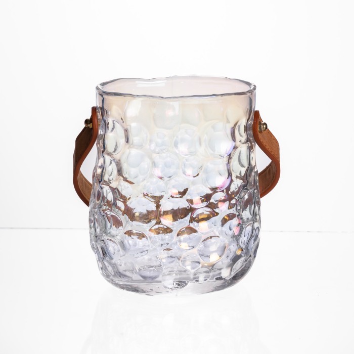 Ваза сумочка з ручкою 11.5×7.5×15 см декоративна Прозора HP-19-153-3 (23714)