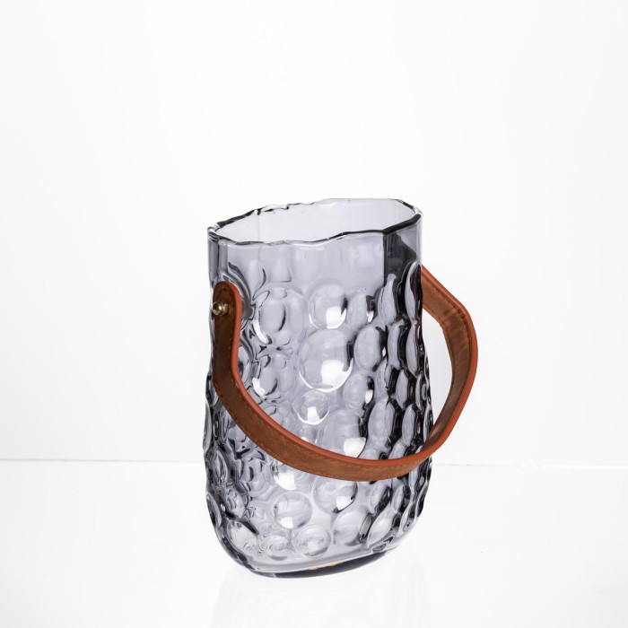 Ваза сумочка з ручкою 13×9.5×18 см декоративна Сірий HP-19-153-5 (48625)