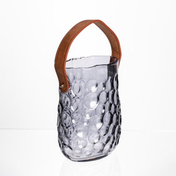 Ваза сумочка з ручкою 13×9.5×18 см декоративна Сірий HP-19-153-5 (48625)