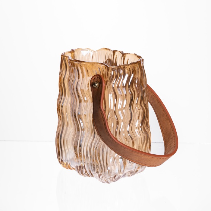 Ваза сумочка з ручкою 12×8.5×16 (см) декоративна Коричневий HP-19-154-1 (71532)