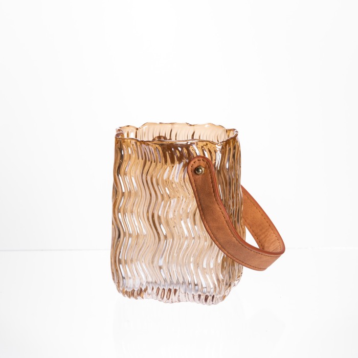 Ваза сумочка з ручкою 12×8.5×16 (см) декоративна Коричневий HP-19-154-1 (71532)