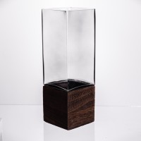 Ваза для квітів квадратна скляна 10×10×30 (см) декоративна HP-19-160-4 (69831)