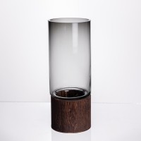 Ваза для квітів кругла скляна 25.5 (см) декоративна HP-19-162-2 (10742)