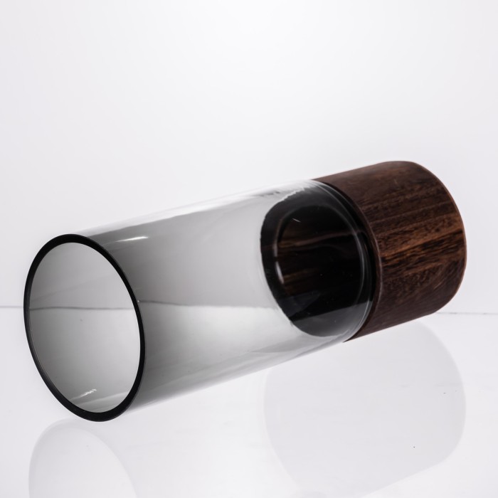 Ваза для квітів кругла скляна 25.5 (см) декоративна HP-19-162-2 (10742)