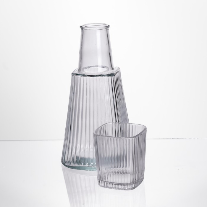 Глечик 1 літр зі склянкою 1 шт по 200 мл Прозорий HP-19-PYF-1 (75766)