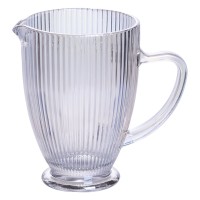 Глечик скляний 1,2 л ребристий фігурний HP7118RB (82159)