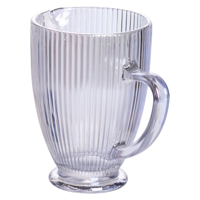 Глечик скляний 1,2 л ребристий фігурний HP7118RB (82159)