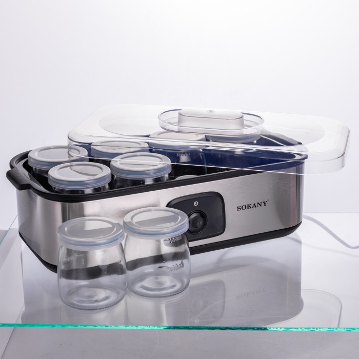 Йогуртниця електрична на 8 баночок по 180 (мл) 20 Вт SK-08109 (73563)