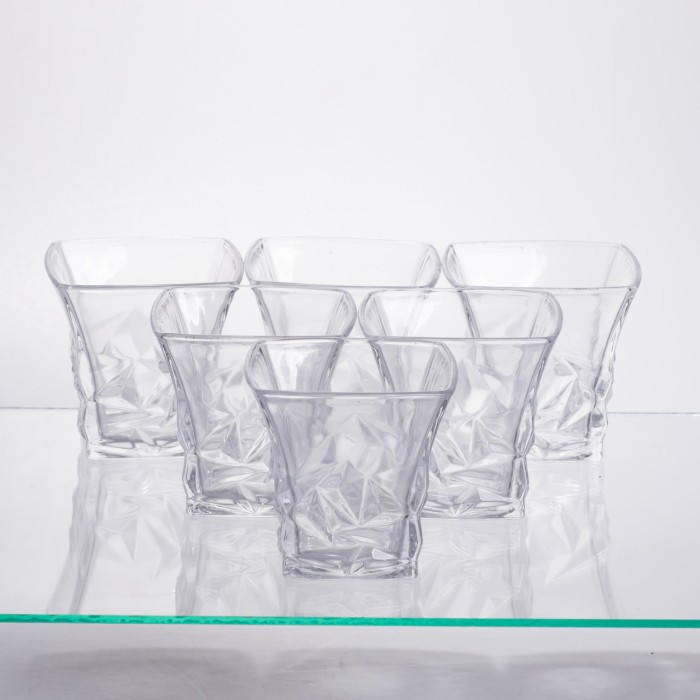 Набір для напоїв графин та 6 склянок для напоїв із товстого скла прозорий 64486-26 (59310)