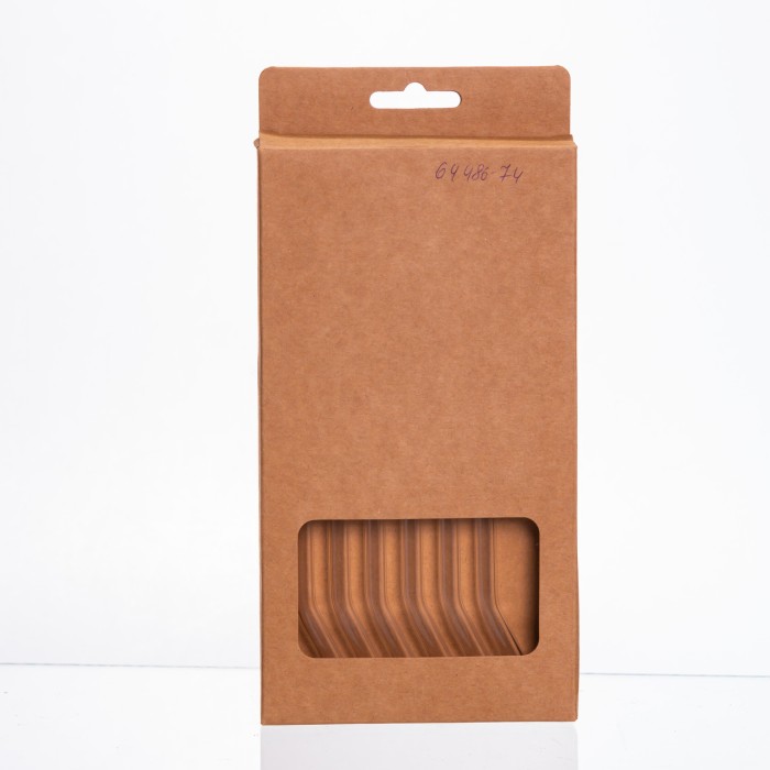 Набір скляних трубочок із щіточкою (6+1) 64486-74 (23052)