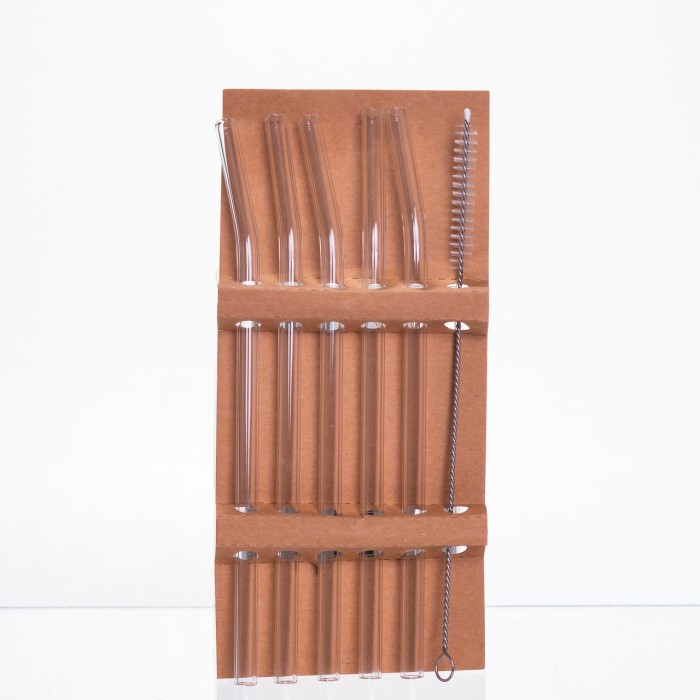 Набір скляних трубочок із щіточкою (5+1) 64486-79 (22656)