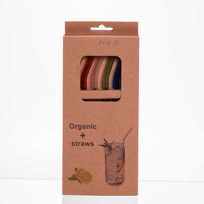 Набір скляних трубочок із щіточкою (5+1) 64486-80 (10585)