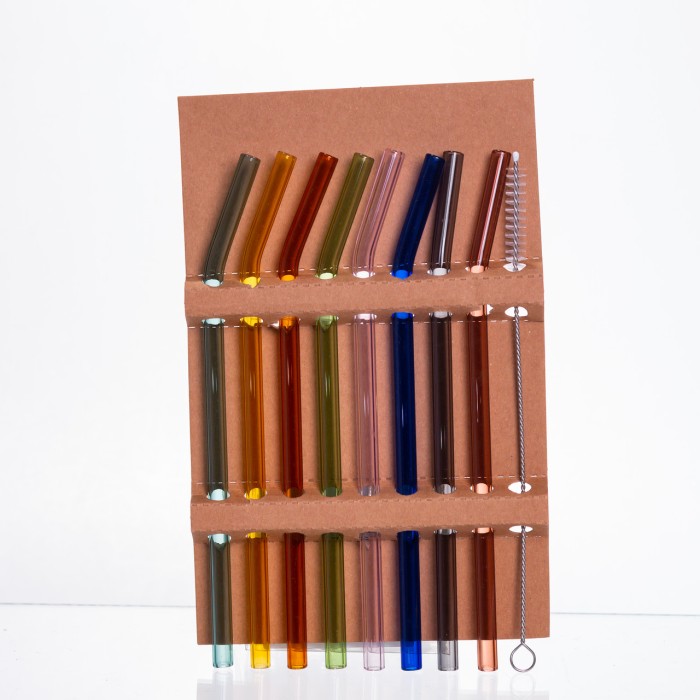 Набір скляних трубочок із щіточкою (8+1) 64486-84 (62267)