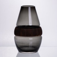 Скляна ваза з деревом кругла прозора HP-32-6 (73634)