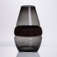 Скляна ваза з деревом кругла прозора HP-32-6 (73634)