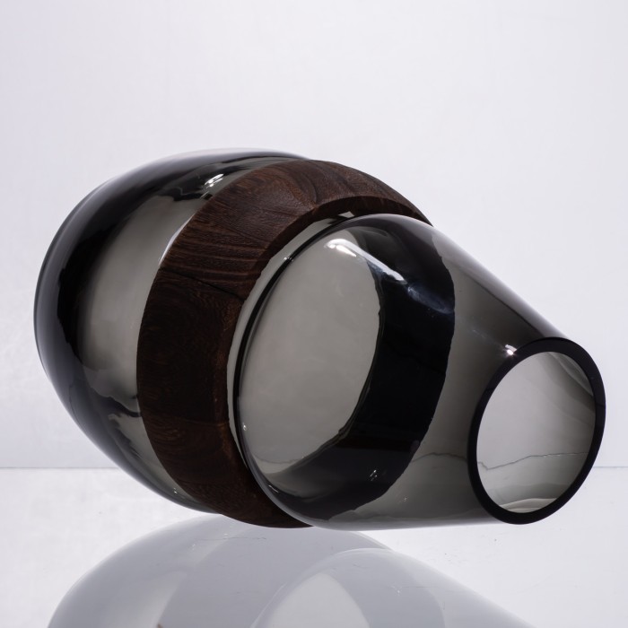 Скляна ваза з деревом кругла прозора HP-32-6 (73634)