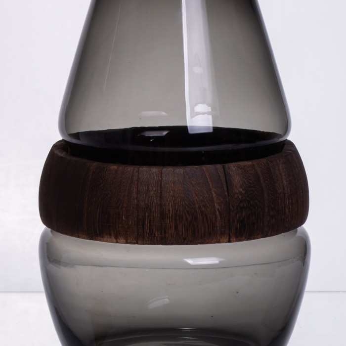 Скляна ваза з деревом кругла прозора HP-32-6 (73634)