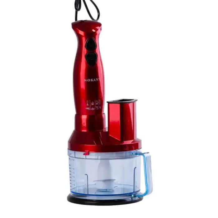 Кухонний комбайн з чашею 7 в 1 Sokany SM-5011-7 600 Вт з насадками Червоний (59318)