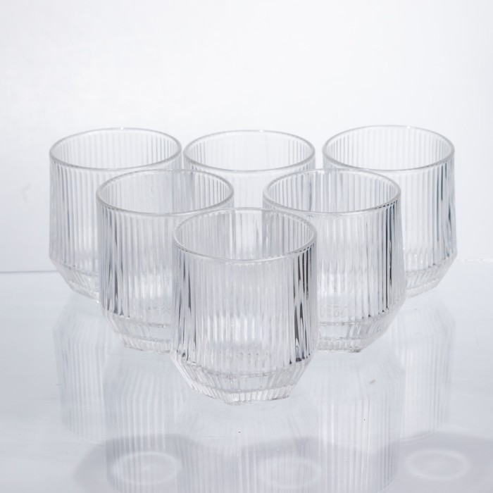 Набір склянок 6 шт по 250 мл для напоїв Прозорий HP-19-LJB-1 (34358)