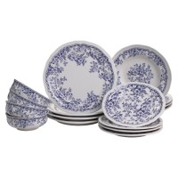 Столовий набір посуду 16 (шт) на 4 особи Bitossi порцеляновий Синій YY78-1A (51056)