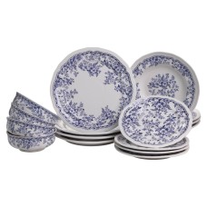 Столовий набір посуду 16 (шт) на 4 особи Bitossi порцеляновий Синій YY78-1A (51056)