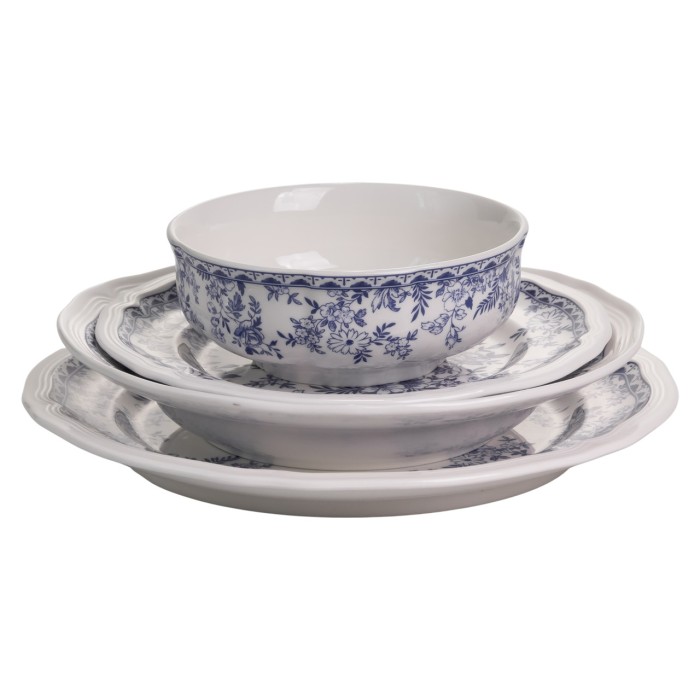 Столовий набір посуду 16 (шт) на 4 особи Bitossi порцеляновий Синій YY78-1A (51056)