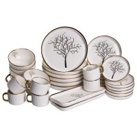 Столовий набір посуду 32 предмети на 6 персон Valentina порцеляновий DS-32-O (87621)