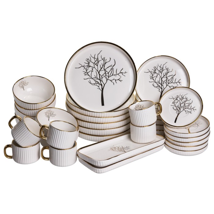 Столовий набір посуду 32 предмети на 6 персон Valentina порцеляновий DS-32-O (87621)