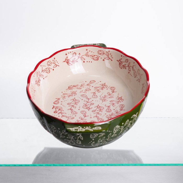 Форма для запікання Vintage 35×22×5 (см) овальна з ручками Зелена HM05-03 (54344)