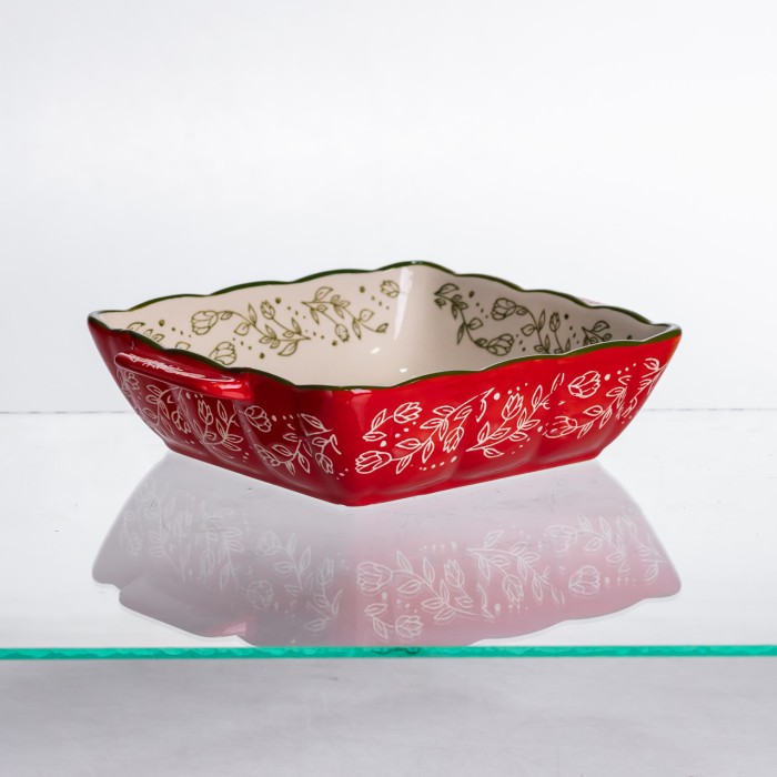 Форма для запікання Vintage 20×16.5×4 (см) квадратна з ручками Червона HM04-13 (55923)