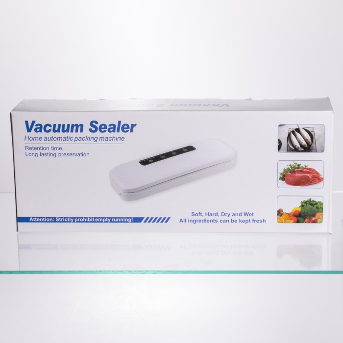 Вакууматор побутовий для сухих та вологих продуктів 400 Вт вакуумний пакувальник 4 режими роботи + 10 пакетів Білий HP-11-17W (28372)