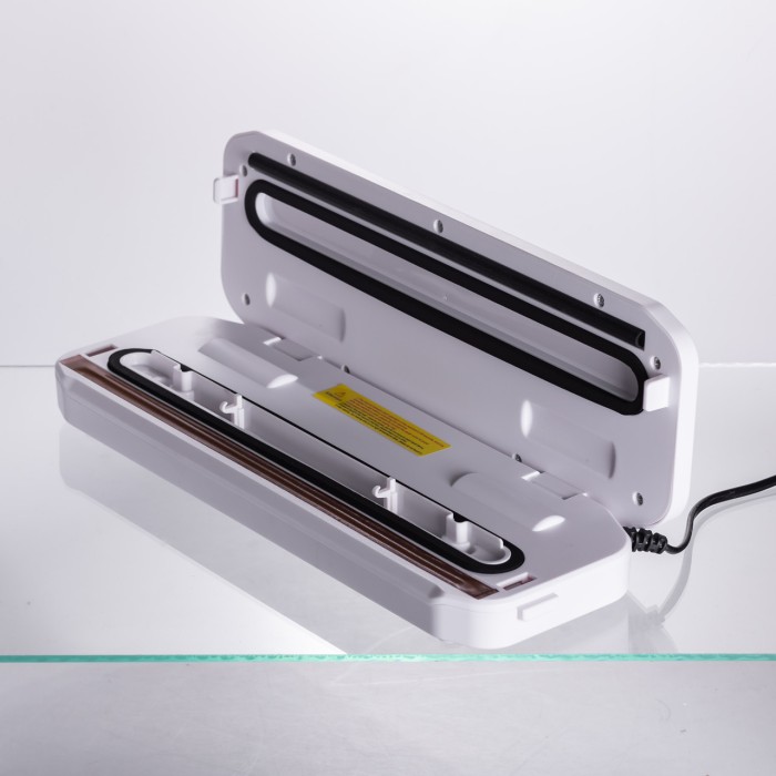 Вакууматор побутовий для сухих та вологих продуктів 400 Вт вакуумний пакувальник 4 режими роботи + 10 пакетів Білий HP-11-17W (28372)