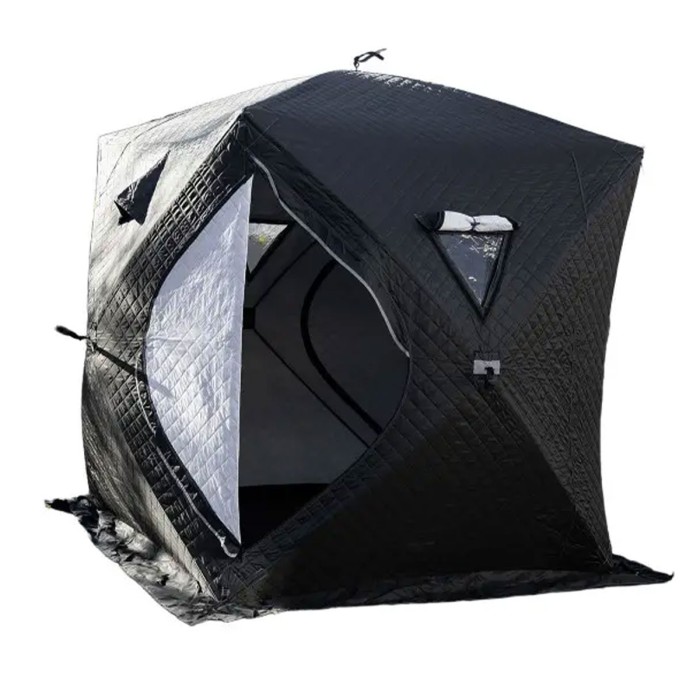 Намет зимовий утеплений "куб" (3-місний 210х210х210), Зимовий намет для рибалки туризму кемпінгу та подорожей Чорний LU-BD18B (56230)