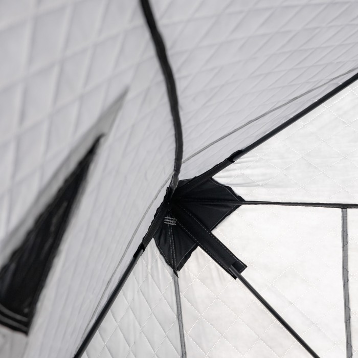 Намет зимовий утеплений "куб" (3-місний 210х210х210), Зимовий намет для рибалки туризму кемпінгу та подорожей Сірий LU-BD18G (15416)