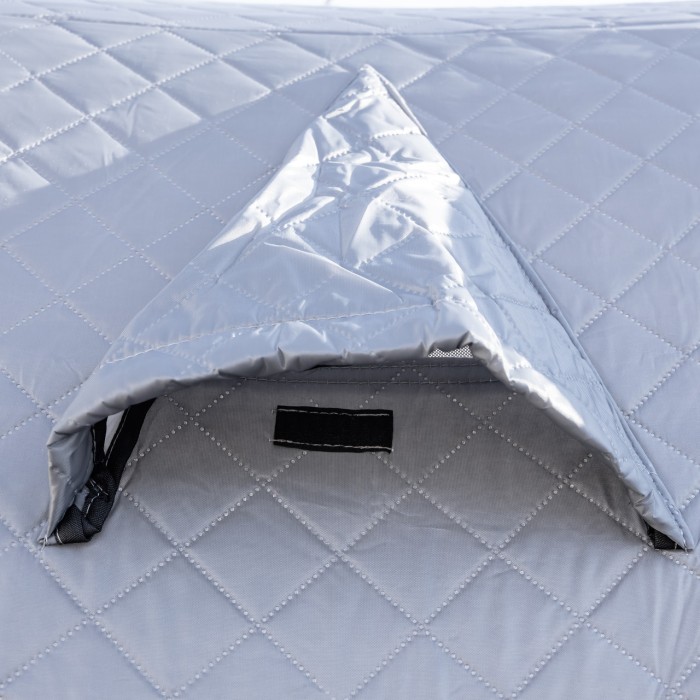 Намет зимовий утеплений "куб" (3-місний 210х210х210), Зимовий намет для рибалки туризму кемпінгу та подорожей Сірий LU-BD18G (15416)