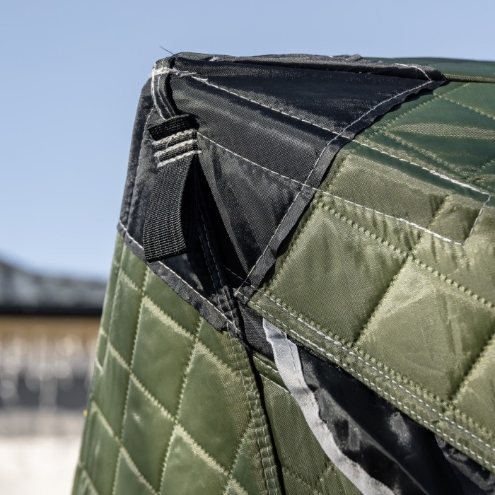 Намет зимовий утеплений "куб" 4-місний LUGI (210х210х210), Зимовий намет для рибалки туризму кемпінгу та подорожей Хакі LU-BD21 (87395)