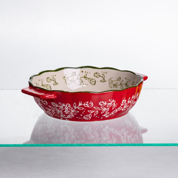 Форма для запікання Vintage Ø17 (см) кругла форма для випікання в духовці з ручками Червона HM04-05 (50170)