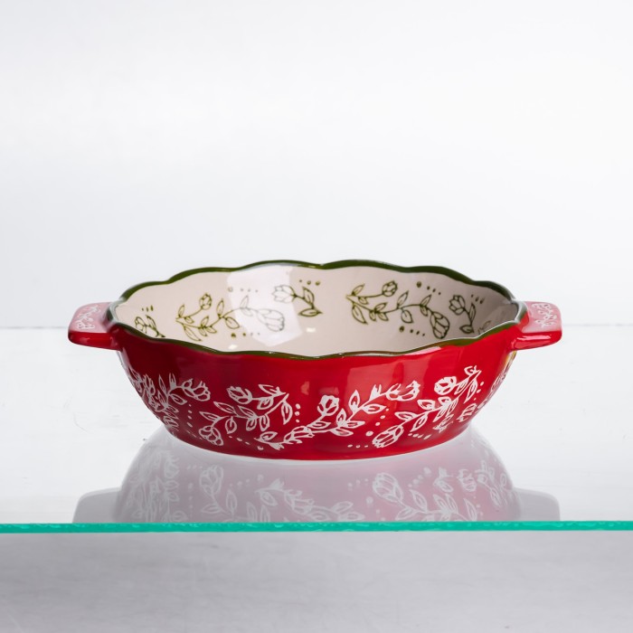 Форма для запікання Vintage Ø17 (см) кругла форма для випікання в духовці з ручками Червона HM04-05 (50170)