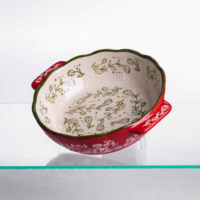 Форма для запікання Vintage Ø17 (см) кругла форма для випікання в духовці з ручками Червона HM04-05 (50170)