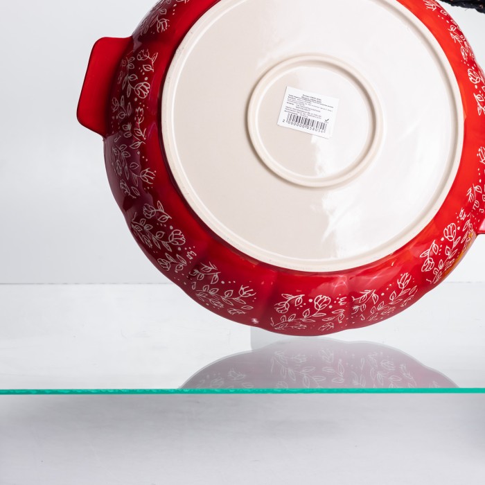 Форма для запікання Vintage Ø30 (см) кругла форма для випікання в духовці з ручками Червона HM04-08 (18320)